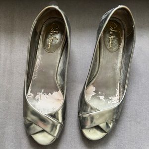 Cole Haan Metallic silver flats - 8.5 Nike Air